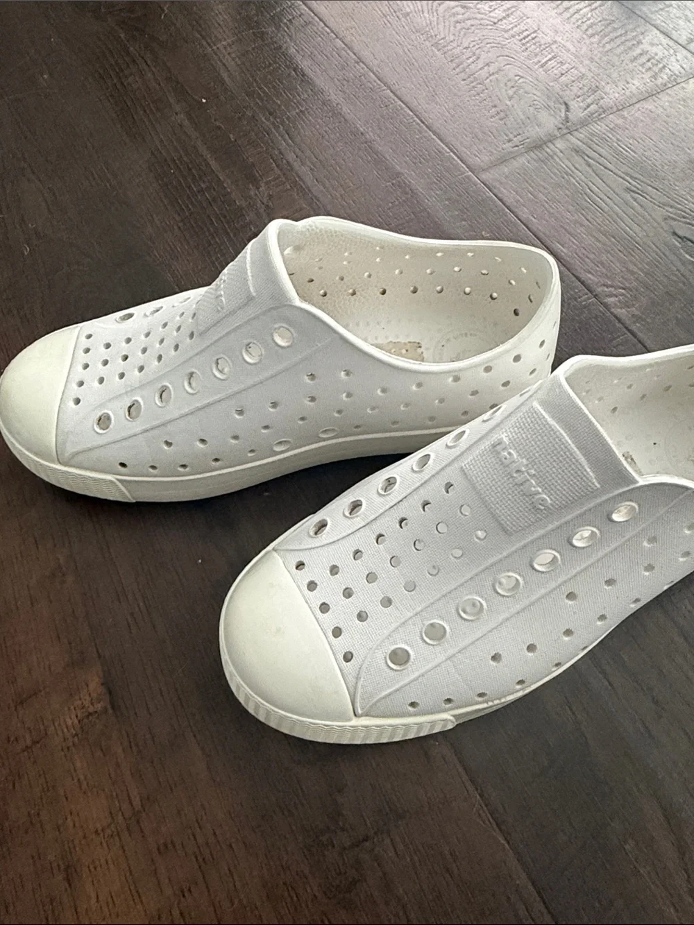 Native Kids White Slip-On Water Shoes